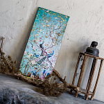 Постер на холсте в стиле шинуазри с изображением сада Chinoiserie Imperial Garden Peacocks on a Tree варинант исполнения - 2 | Loft Concept в Волгограде