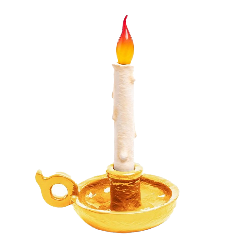 Настольная лампа Seletti Bugia gold Белый Золотой Настольная лампа Seletti Bugia gold Белый Золотой в Волгограде | Loft Concept