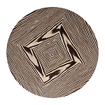 Столик журнальный круглый с полосатым узором Zebroids варинант исполнения - 2 | Loft Concept в Волгограде