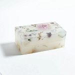 Шкатулка из эпоксидной смолы с цветами белая Epoxy Resin Rectangular Box White варинант исполнения - 3 | Loft Concept в Волгограде