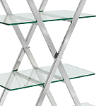 Стеллаж со стеклянными полками на стальном каркасе X-ray варинант исполнения - 3 | Loft Concept в Волгограде