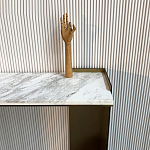 Консоль прямоугольная с основанием чёрного и золотого цвета Wrap варинант исполнения - 3 | Loft Concept в Волгограде