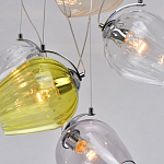 Люстра каскадная с 9-ю разноцветными стеклянными плафонами Kaleido варинант исполнения - 7 | Loft Concept в Волгограде