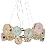 Люстра с плафонами из разноцветного стекла Glass Peonies варинант исполнения - 1 | Loft Concept в Волгограде