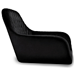 Барный стул со спинкой и подлокотниками на 4-х металлических ножках Douglas Rhombus Черный Велюр варинант исполнения - 2 | Loft Concept в Волгограде