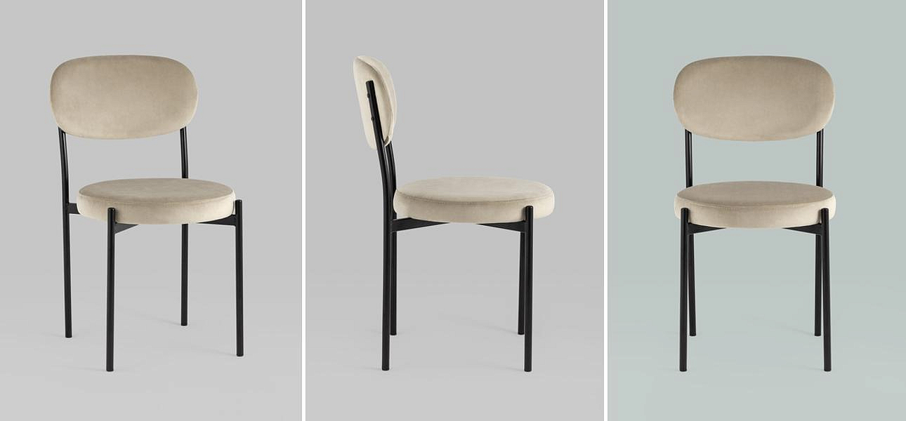 Стул Alfie Chair Молочный Велюр Стул Alfie Chair Молочный Велюр - Loft-Concept в Волгограде
