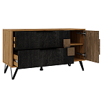 ТВ-тумба с  2-мя ящиками и закрытыми полками Stone Effect варинант исполнения - 4 | Loft Concept в Волгограде