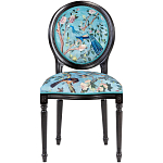 Стул из массива бука бирюзовый с изображением птиц в саду Turquoise Chinoiserie Bird Chair варинант исполнения - 1 | Loft Concept в Волгограде