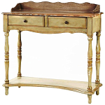 Деревянная консоль в стиле прованс с двумя ящиками Margery Wooden Provence Console Table варинант исполнения - 1 | Loft Concept в Волгограде