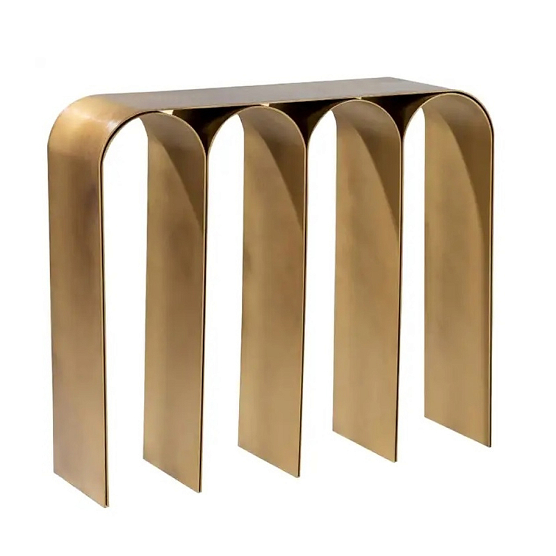 Консоль округлой формы бронзового цвета Gold Arch Золотой Консоль округлой формы бронзового цвета Gold Arch Золотой в Волгограде | Loft Concept