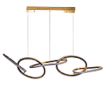 Люстра подвесная золотая в форме изогнутых колец Curved Rings варинант исполнения - 1 | Loft Concept в Волгограде