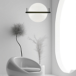 Светодиодный подвесной светильник круглой формы с металлическим черным каркасом Marble Glow варинант исполнения - 6 | Loft Concept в Волгограде