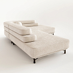 Диван угловой Saint-Trope на ножках с обивкой букле  варинант исполнения - 3 | Loft Concept в Волгограде