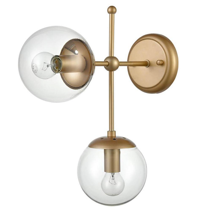 Бра Gold Balls Bra 2 Золотой Прозрачный Бра Gold Balls Bra 2 Золотой Прозрачный в Волгограде | Loft Concept