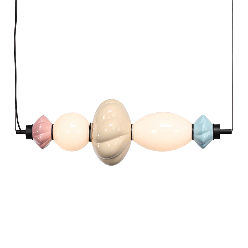 Подвесной светильник фигруный с керамическими элементами 18W LED Fragrant Light Зеленый Голубой Розовый в Волгограде | Loft Concept 