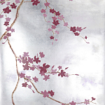 Обои ручная роспись Cherry Tree Special Colourway on Sterling Silver gilded paper варинант исполнения - 2 | Loft Concept в Волгограде