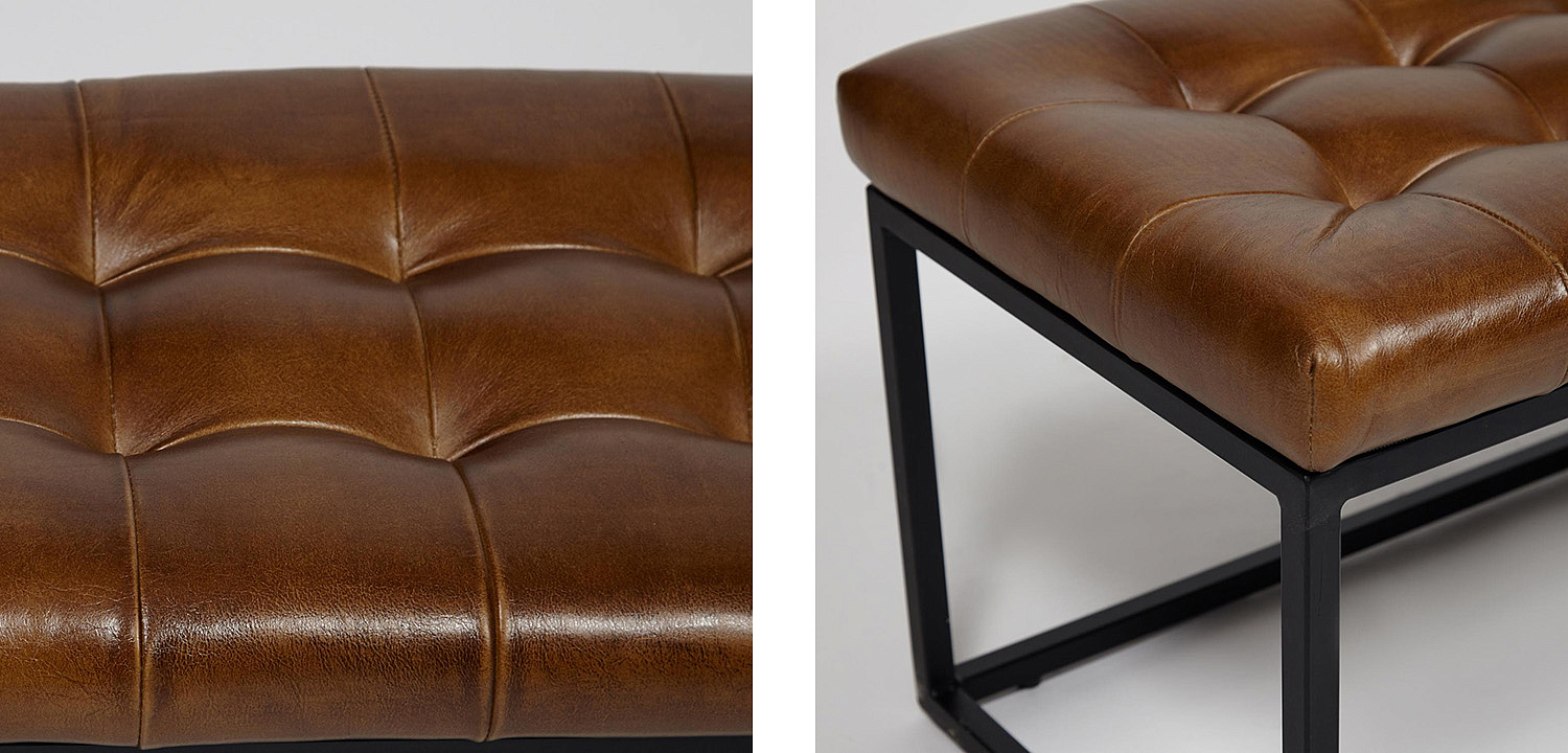 Банкетка Buffalo Leather Industrial Banquette Банкетка Buffalo Leather Industrial Banquette - Loft-Concept в Волгограде