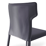 Стул серый из искуственной кожи на 4-х ножках Enigma Gray варинант исполнения - 2 | Loft Concept в Волгограде