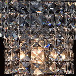 Бра настенное цвета хром с прозрачными квадратными хрустальными подвесками Crystal Regena варинант исполнения - 6 | Loft Concept в Волгограде