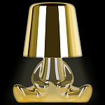 Настольная лампа фигурная золотого цвета с гладким абажуром Высота 16 см Sophia варинант исполнения - 1 | Loft Concept в Волгограде