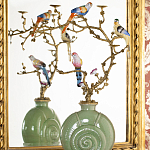 Фарфоровый подсвечник с бронзовым декором Eden Garden варинант исполнения - 5 | Loft Concept в Волгограде