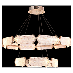 Люстра с 2-мя кольцами с текстурным природным рисунком IceFlame варинант исполнения - 5 | Loft Concept в Волгограде