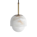 Подвесной светильник из белого алебастра Cryptocrystalline Stone варинант исполнения - 5 | Loft Concept в Волгограде