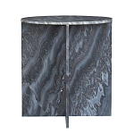 Столик кофейный с столешницей из черного мрамора Compact Black Marble Table варинант исполнения - 3 | Loft Concept в Волгограде