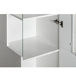 Шкаф-витрина белая с полками и стеклянной дверью Strict Lines варинант исполнения - 3 | Loft Concept в Волгограде