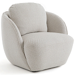 Полукруглое кресло из обивки меланж Halle Melange Armchair варинант исполнения - 2 | Loft Concept в Волгограде