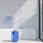 Matis журнальный столик красный из металла и кожи варинант исполнения - 1 | Loft Concept в Волгограде