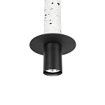 Подвесной светильник с узким цилиндрическим плафоном и черным металлическим декором Concrete Pipe варинант исполнения - 12 | Loft Concept в Волгограде