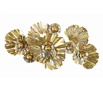 Панно настенное Blank Sheet Golden Flower варинант исполнения - 1 | Loft Concept в Волгограде