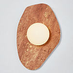 Бра с каменным основанием и плафоном из стекла в форме шара Shaw Marble Lighting варинант исполнения - 5 | Loft Concept в Волгограде