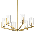 Люстра с 6-ю прозрачными цилиндрическими плафонами Kichler варинант исполнения - 1 | Loft Concept в Волгограде