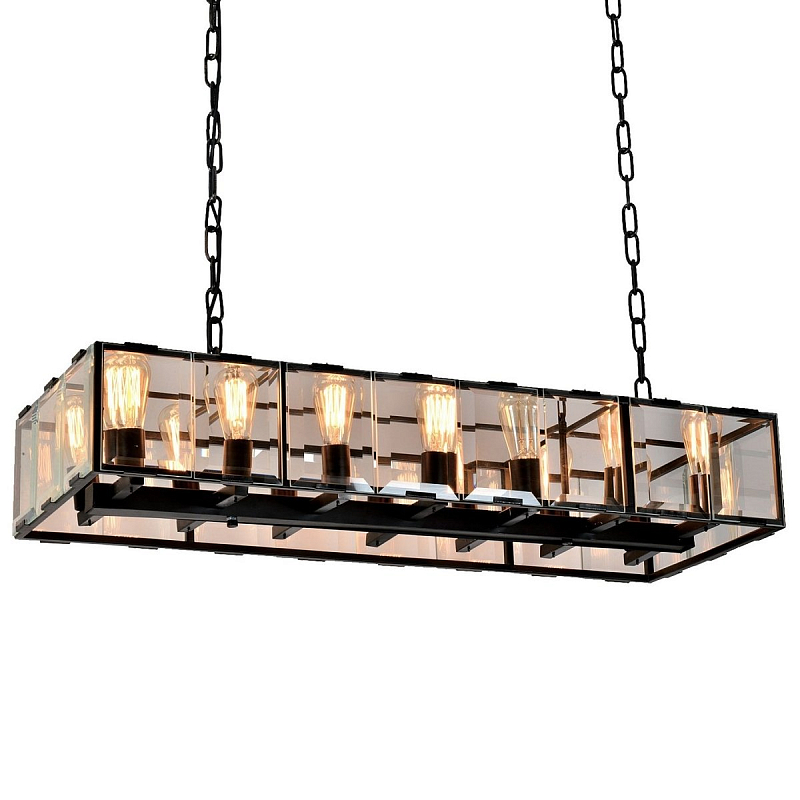Люстра Harlow Crystal SQUARE Chandelier 14 Черный Люстра Harlow Crystal SQUARE Chandelier 14 Черный в Волгограде | Loft Concept