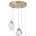 Каскадная люстра с 5-ю хрустальными плафонами Esme Crystal Brass Chandelier варинант исполнения - 3 | Loft Concept в Волгограде