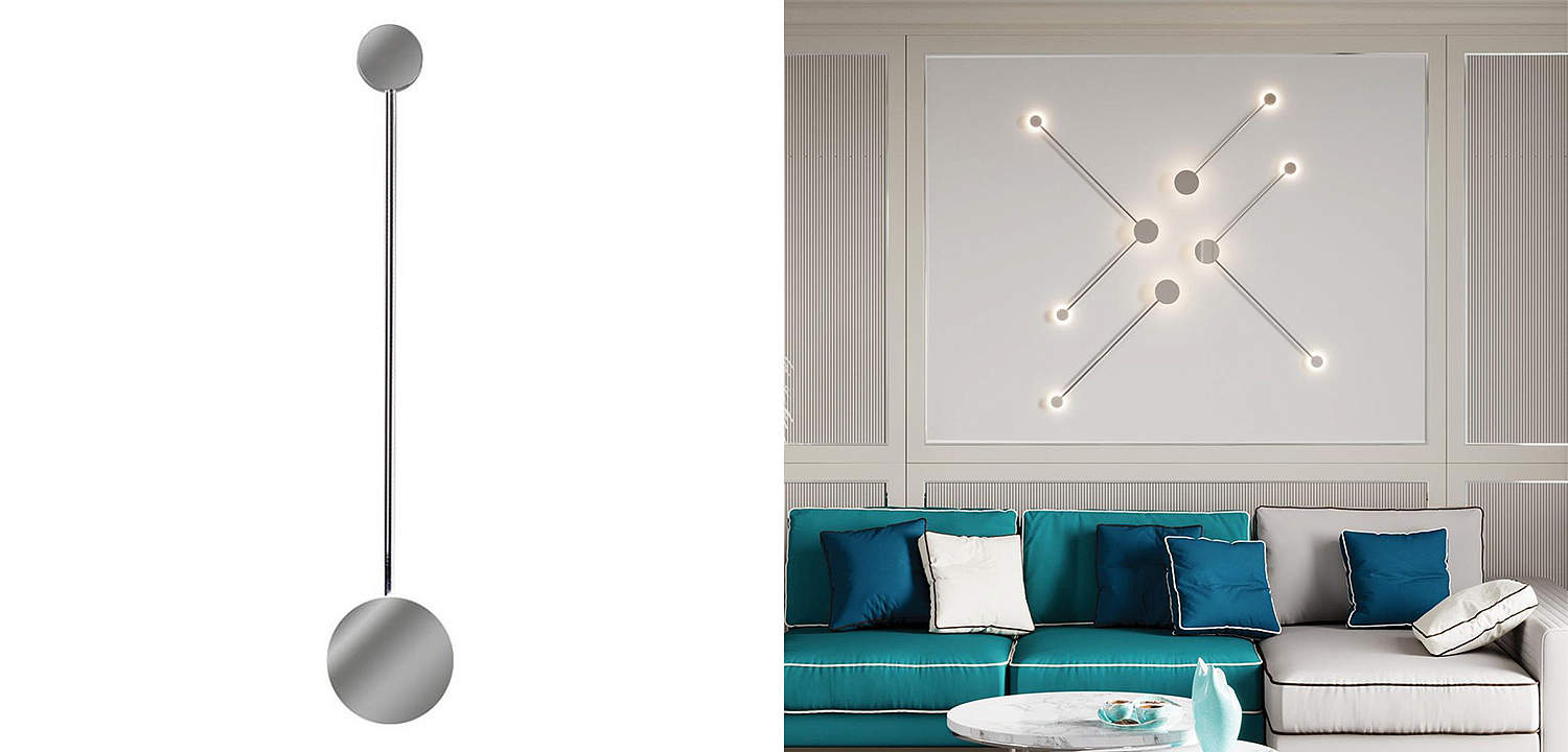 Бра Pin Wall Light Chrome 55 Бра Pin Wall Light Chrome 55 - Loft-Concept в Волгограде