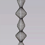 Торшер светодиодный с плетеным металлическим каркасом Metal Interweaving варинант исполнения - 2 | Loft Concept в Волгограде