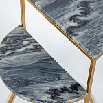 Кофейный столик с подстольем из металла Halves варинант исполнения - 3 | Loft Concept в Волгограде