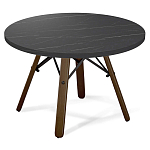 Стол журнальный c круглой столешницей на четырех коричневых ножках Charm Coffee Table варинант исполнения - 1 | Loft Concept в Волгограде