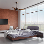 Потолочный вентилятор с тремя угловатыми лопастями Kichler варинант исполнения - 5 | Loft Concept в Волгограде