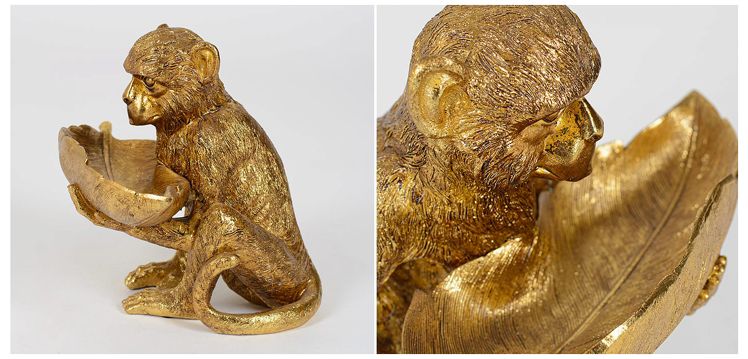 Статуэтка Golden Monkey with Leaf Статуэтка Golden Monkey with Leaf - Loft-Concept в Волгограде