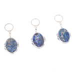 Зеркало брелок карманное двухстороннее из натурального камня Лазурит Stone Mirrors варинант исполнения - 4 | Loft Concept в Волгограде