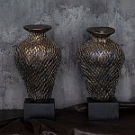 Вазы «Парные» на деревянных основаниях варинант исполнения - 1 | Loft Concept в Волгограде