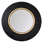 Зеркало в черной фактурной раме с золотым кантом Summon the Light варинант исполнения - 1 | Loft Concept в Волгограде