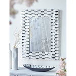 Прямоугольное зеркало с инкрустацией раковинами устриц Mother оf Pearl Facets варинант исполнения - 6 | Loft Concept в Волгограде