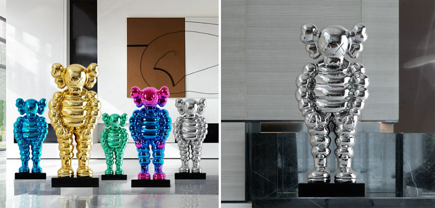 Статуэтка KAWS Bowed Down Silver on stand Статуэтка KAWS Bowed Down Silver on stand - Loft-Concept в Волгограде