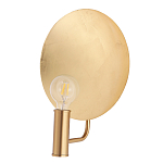 Бра с золотым круглым отражателем и открытой лампой Sun Glow Disc варинант исполнения - 2 | Loft Concept в Волгограде