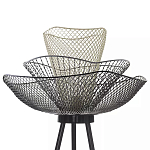 Торшер с трехъярусным плафоном из металлической сетки Metal Mesh Floor Lamp варинант исполнения - 5 | Loft Concept в Волгограде